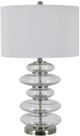 Crestview Collection Keller Stainless Steel/White Table Lamp-0
