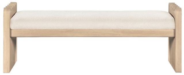 Meridian Furniture Sonia Cream/Natural Bench-1