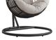 Elements International Playa Black Olefin/Steel Swing Egg Chair-1