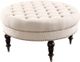 Linon Isabelle Natural Round Tufted Ottoman-1