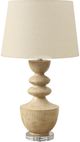 Monarch Specialties Inc. Beige Resin Table Lamp with Beige Shade-0