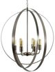 YHD Spherical Satin Nickel 6-Light Chandelier-0