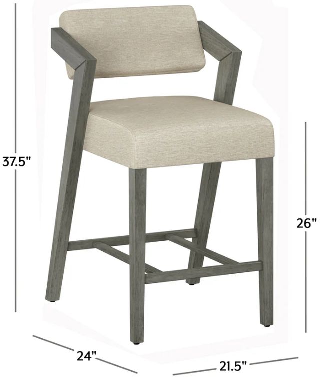 HH2 Home Snyder Beige/Gray Counter Height Stool-2
