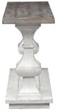 Liberty Furniture Sedona Gravel Sofa Table with Heavy Distressed White Base-3