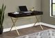 Monarch Specialties Inc. 48"L Espresso with Gold Metal Glass Computer Desk-4