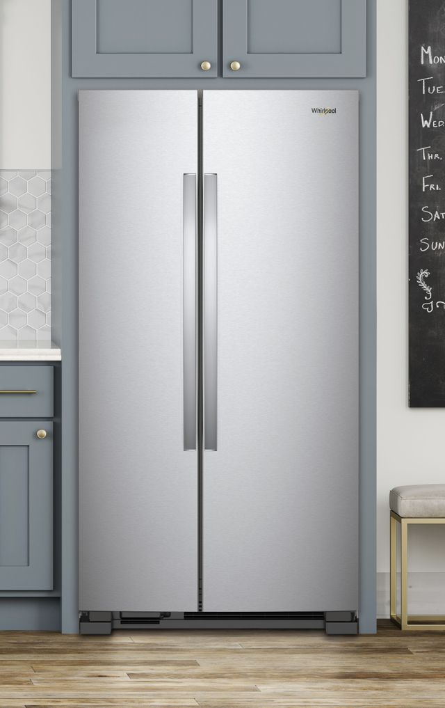 Réfrigérateur côte-à-côte de 36 po Whirlpool® de 25.1 pi³ - Acier inoxydable monochromatique-1