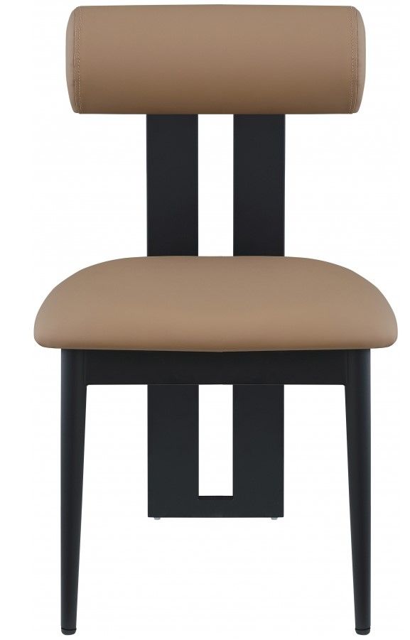 Meridian Furniture Dario Tan/Black Vegan Leather Dining Chair-1