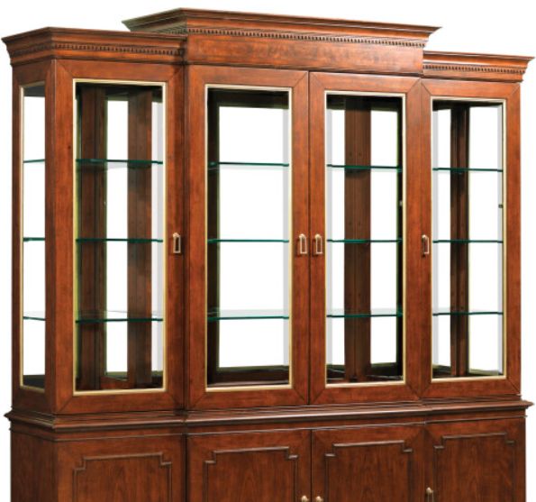 American Drew® Addison Andover Breakfront Cherry/Walnut Cabinet-2