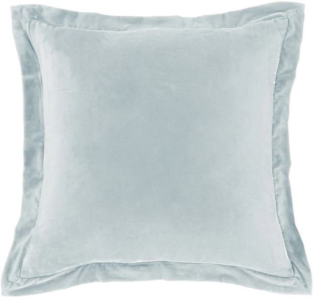 HiEnd Accents Stella Icy Blue Faux Silk Euro Sham-0
