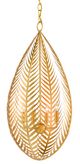 Currey & Company Queenbee Palm Contemporary Gold Leaf Chandelier-0