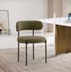 Meridian Furniture Beacon Olive/Black Boucle Upholstered Dining Chair-5