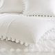 Olliix by Madison Park 3 Piece Ivory King/California King Leona Pom Pom Cotton Comforter Set-5