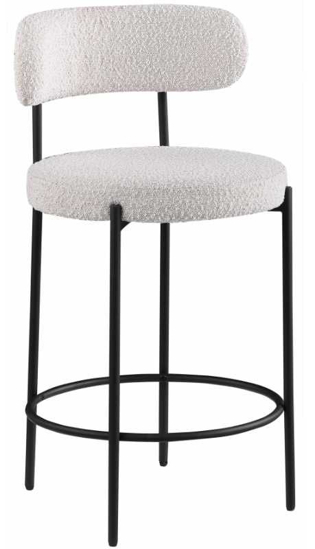 Meridian Furniture Beacon Cream/Matte Black Counter Stool-0
