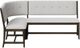 Bernards Dorval Gray/Walnut Curved Corner Bench-0