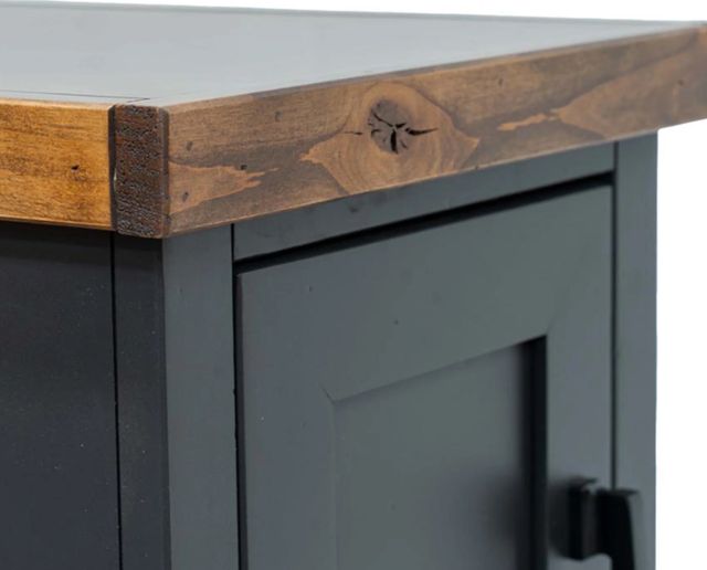 Legends Home Essex Whiskey Chairside Table with Seal Skin Base-3