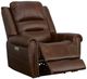 Flexsteel® Oscar Brown Power Recliner with Power Headrest and Lumbar-1