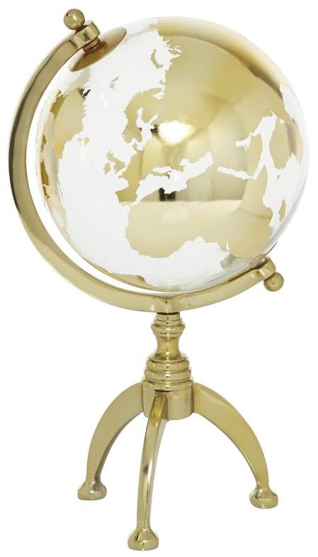 Deco Marche Gold Globe with Tripod Base-0