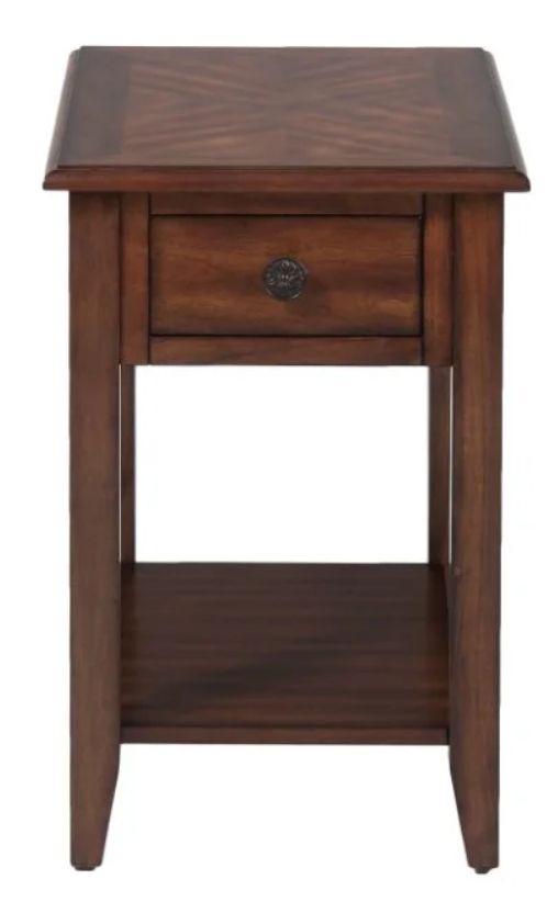 Jofran Inc. Medium Brown Chairside Table-0