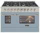 Kucht Professional KDF Series 48" Stainless Steel Pro Style Dual Fuel Range with Light Blue Door-0
