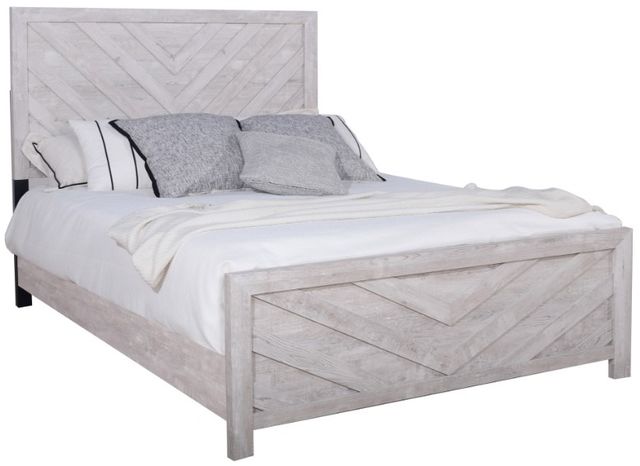 New Classic® Home Furnishings Biscayne 4-Piece Driftwood Queen Panel Bedroom Set-2