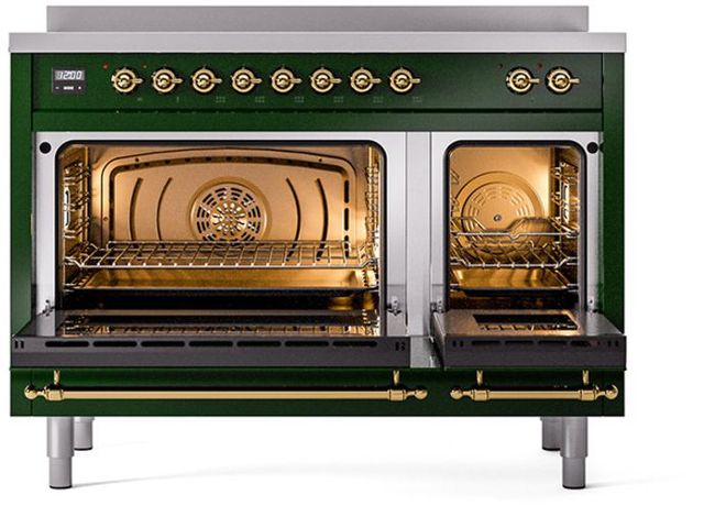 Ilve® Nostalgie II Series 48" Emerald Green Pro Style Induction Range-2