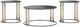 Signature Design by Ashley® Hannerly 3-Piece Glass Top Occasional Table Set with Black/Gold Base-0