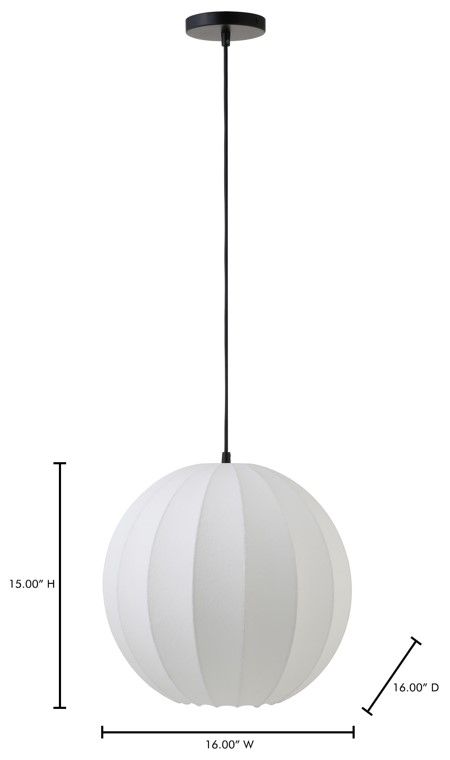 Moe's Home Collection Illume White Pendant Light-4