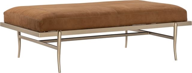 Hooker® Furniture Melange Tobin Brown/Champagne Gold Cocktail Ottoman-0