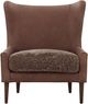 Four Hands Marlow Taupe Shearling Wing Chair-1