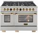Kucht Professional KX Series 48" Stainless Steel Pro Style Dual Fuel Range with Gold Accents and Kucht Horus Thermostat-0