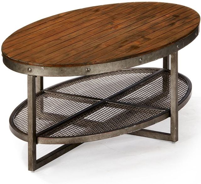 Olliix by INK+IVY Chestnut Sheridan Oval Coffee Table-1