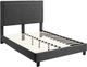 Elements International Erica Charcoal Upholstered Full Platform Bed-0