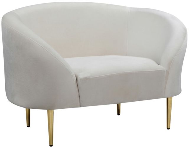 Meridian Furniture Ritz Cream Velvet Chair-0
