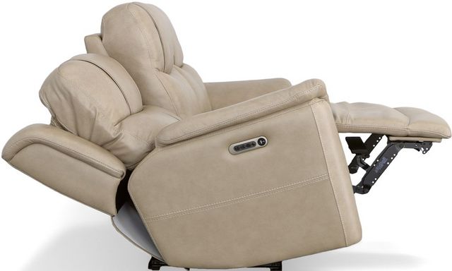 Flexsteel® Crew Pebble Power Reclining Sofa with Power Headrests and Lumbar-5