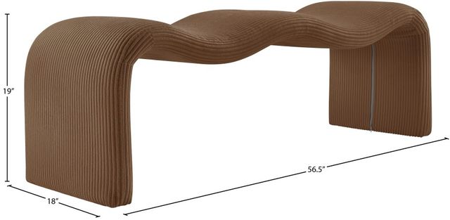 Meridian Furniture Willow Saddle Corduroy Bench-3