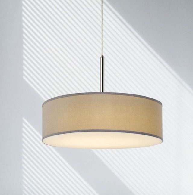 Cal® Lighting & Accessories Brushed Steel/Gray Dimmable Pendant-2