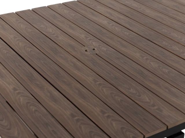 Transformer Table Transformer Black/Dark Walnut Aluminum/Polystyrene Outdoor Extendable Dining Table-3
