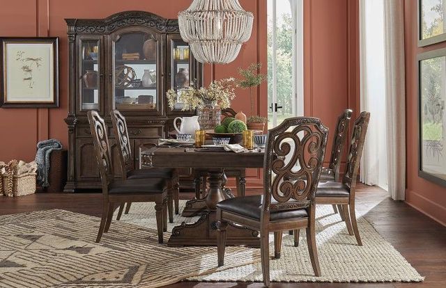 Magnussen Home® Durango Willadeene Brown Dining Side Chair with Upholstered Seat-1