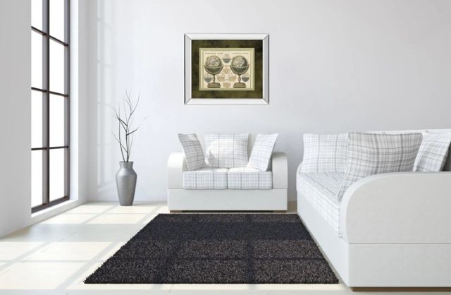 Classy Art Antique Globes by Wild Apple Portfolio Mirror Framed Wall Art-3