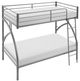 Mazin Furniture Bailey Gray Twin Over Twin Bunk Bed -2