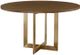 Bassett® Furniture Customizable BenchMade Astor Oak 54" Round Dining Table with Champagne Brass Base-0