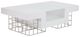 Michael Amini® Trance™ Geo White Cocktail Table with Beige Base-0
