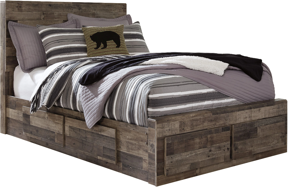 Benchcraft® Derekson Multi Gray Full Panel Headboard | Comfort