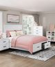 Homelegance® Garretson Gray/White Queen Panel Bed with Footboard Storage-0