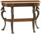 Powell® Flicka Brown Console with Antique Gold Base-0