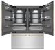 ZLINE Autograph Edition 60" 32.2 Cu. Ft. Satin Stainless Steel Built-In French Door Refrigerator with Champagne Bronze Accents-3