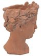 A & B Home Brown Visage Head Bust Planter-2