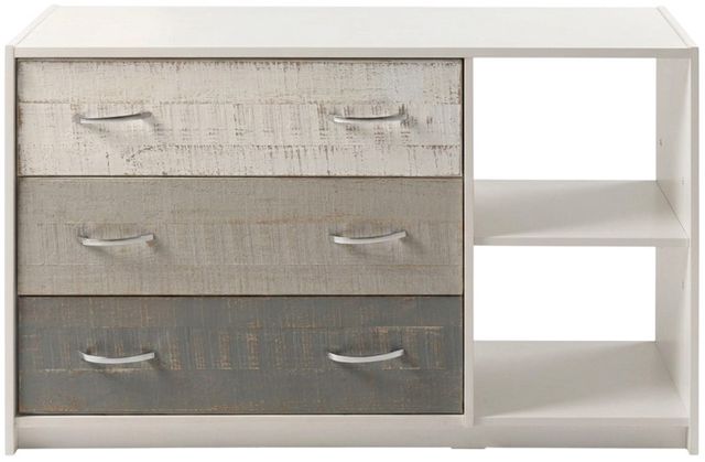 Donco Kids Gray/White Youth 3-Drawer Chest-0