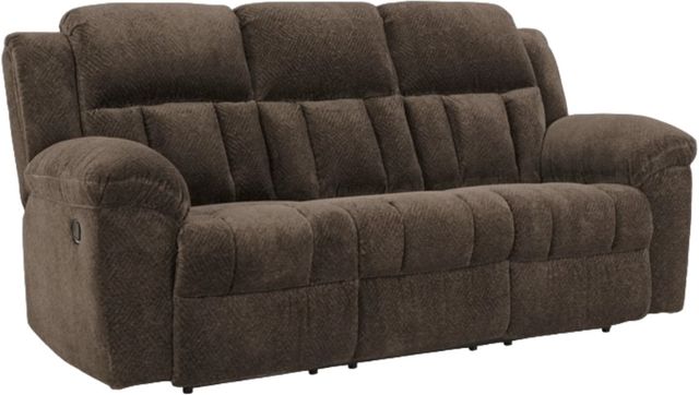 Signature Design by Ashley® Frohn Chocolate Manual Reclining Sofa-0