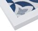 Olliix by Madison Park Patterned Tiles 3 Pieces Navy Paper Printed with Gel Coat and Framed Wall Decor Set-1